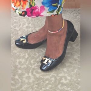 Tory Burch Gigi Block dressing shoes.